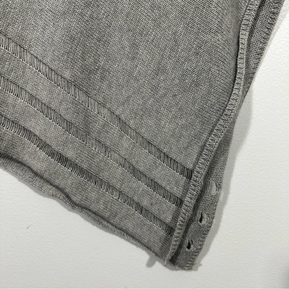 Gray Sweater Poncho - Picture 3 of 5